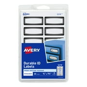 Avery Durable Labels, 3/4" x 1-3/4", Black Border, 60 Total (15219)
