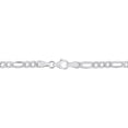 thumbnail image 3 of Everly Women's 3.8mm Fancy-Cut Sterling Silver Figaro Chain Bracelet, 3 of 8