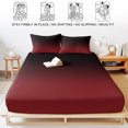 thumbnail image 5 of Full Size Fitted Sheet Set - Black Red Ombre 3 Piece Bedding Sets 16" Deep Pocket Fitted Sheet with 2 Pillowcases Modern Abstract Art Gradient Brushed Microfiber Hotel Luxury Bed Sheets, 5 of 9