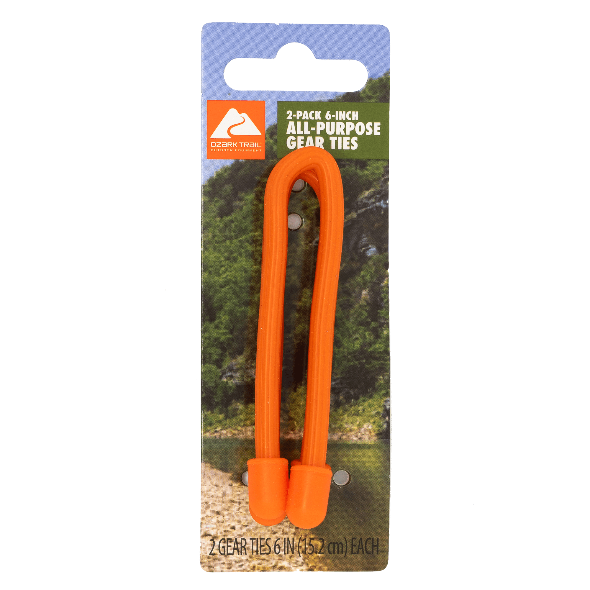 (2 pack) OZARK TRAIL ALL PURPOSE GEAR TIES - 6 INCH