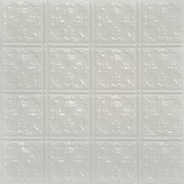 210 - Tin Plated Drop-In Ceiling Tile in Eggshell White (24 Sq.ft/ Pack) - 6 Pieces