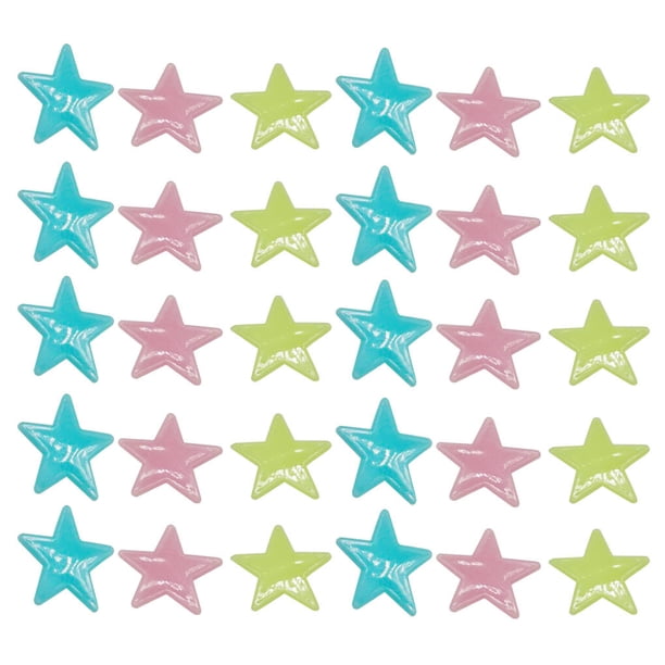 Pegatinas luminosas Yuarrent de pared de estrellas de plástico 3.8 CM 70 piezas