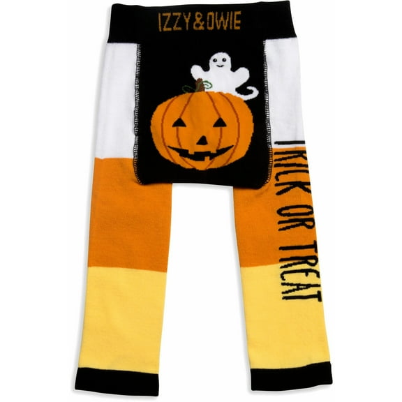 Pavilion Gift Company Izzy & Owie-Trick Or Treat Halloween 6-12 Month Unisex Baby Leggings, Orange, 6-12 M