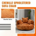 thumbnail image 6 of 42.5''W Chenille Bean Bag Chairs, Chenille Soft Lazy Sofa Chair, Bean Bag Chair For Adults & Kids To Gaming,Reading,And Watching TV,Living Room, Bedroom,Office Room(Orange), 6 of 8