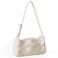 thumbnail image 1 of Bolso de hombro fruncido para mujer Bolso cruzado plisado de color sólido Bolso de citas versátil, 1 of 9