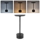 thumbnail image 4 of Lámpara de mesa inalámbrica led recargable 3 niveles de brillo portátil usb c lámpara de noche de metal, 4 of 7