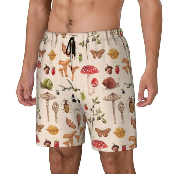 Fotbe Autumn Traje de Baño para Hombre – Shorts de Natación de Secado Rápido con Forro y Bolsillos-Medium