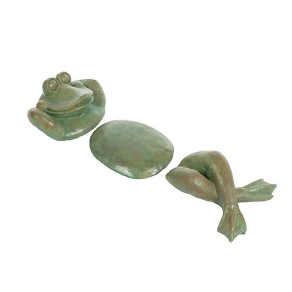 Solid Rock Stoneworks 3 Piece Frog- Verde- 4" Tall x 11" w x 32" Deep