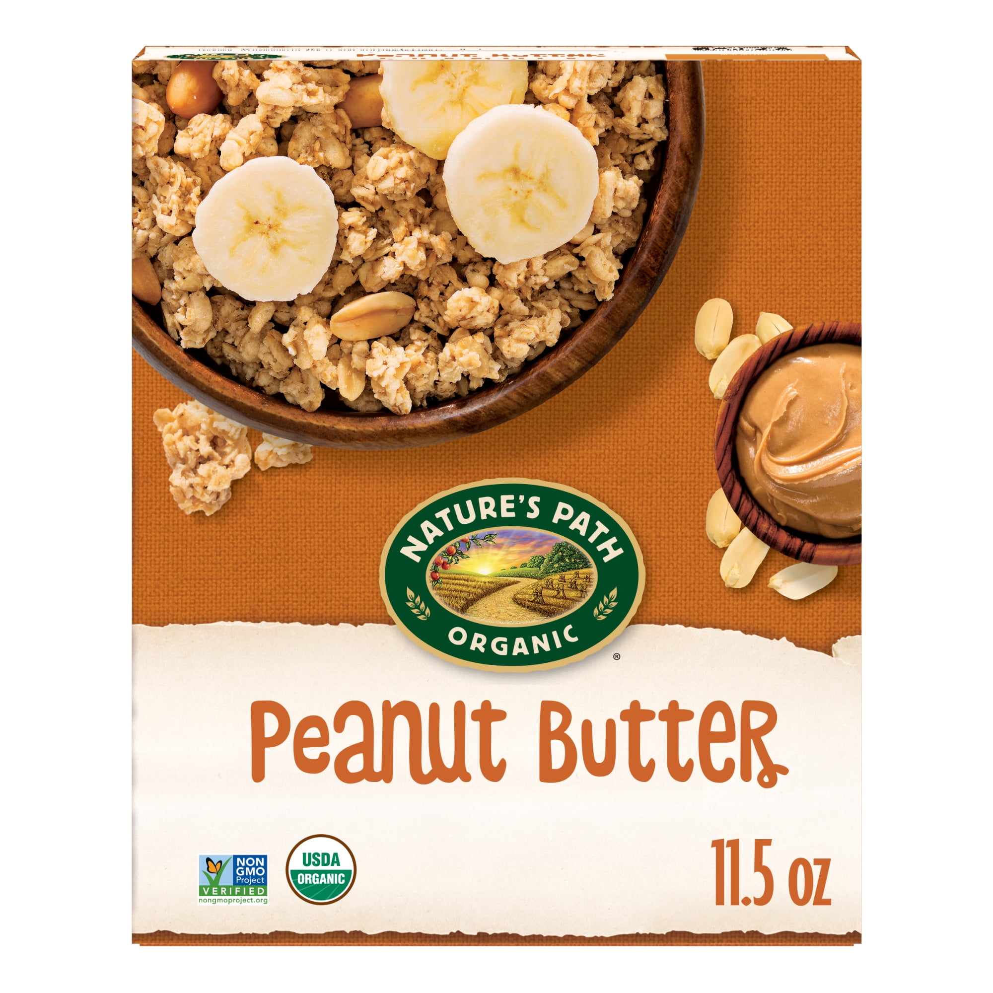 (3 pack) Nature's Path Organic Granola, Peanut Butter, 11.5oz Box