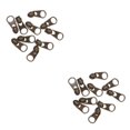 thumbnail image 1 of kurtrusly 10 Bronze Zip Pullers/ for Zipper Pull Sliders Head Repair Kit Durable and Stylish Type 3 2Set, 1 of 6