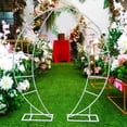 thumbnail image 3 of 79" Moon Arch Wedding Backdrop Stand White Iron Venue Decor Flower Crescent Arch, 3 of 17
