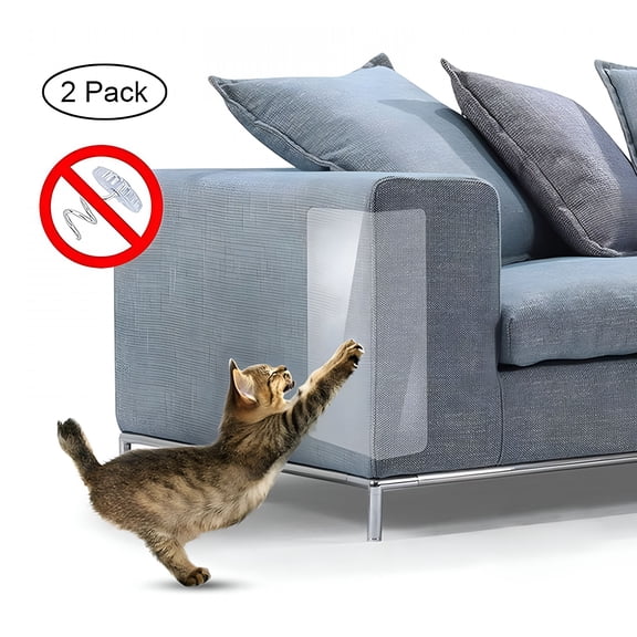LAMIRO Couch Defender for Cats,Stop Pets from Scratching Furniture,Anti Scratch Mattress Protector,Chair and Sofa Deterrent Guards,Corners Scratch Cover,Claw Proof Pads for Door and Wall(2Pieces/Set)