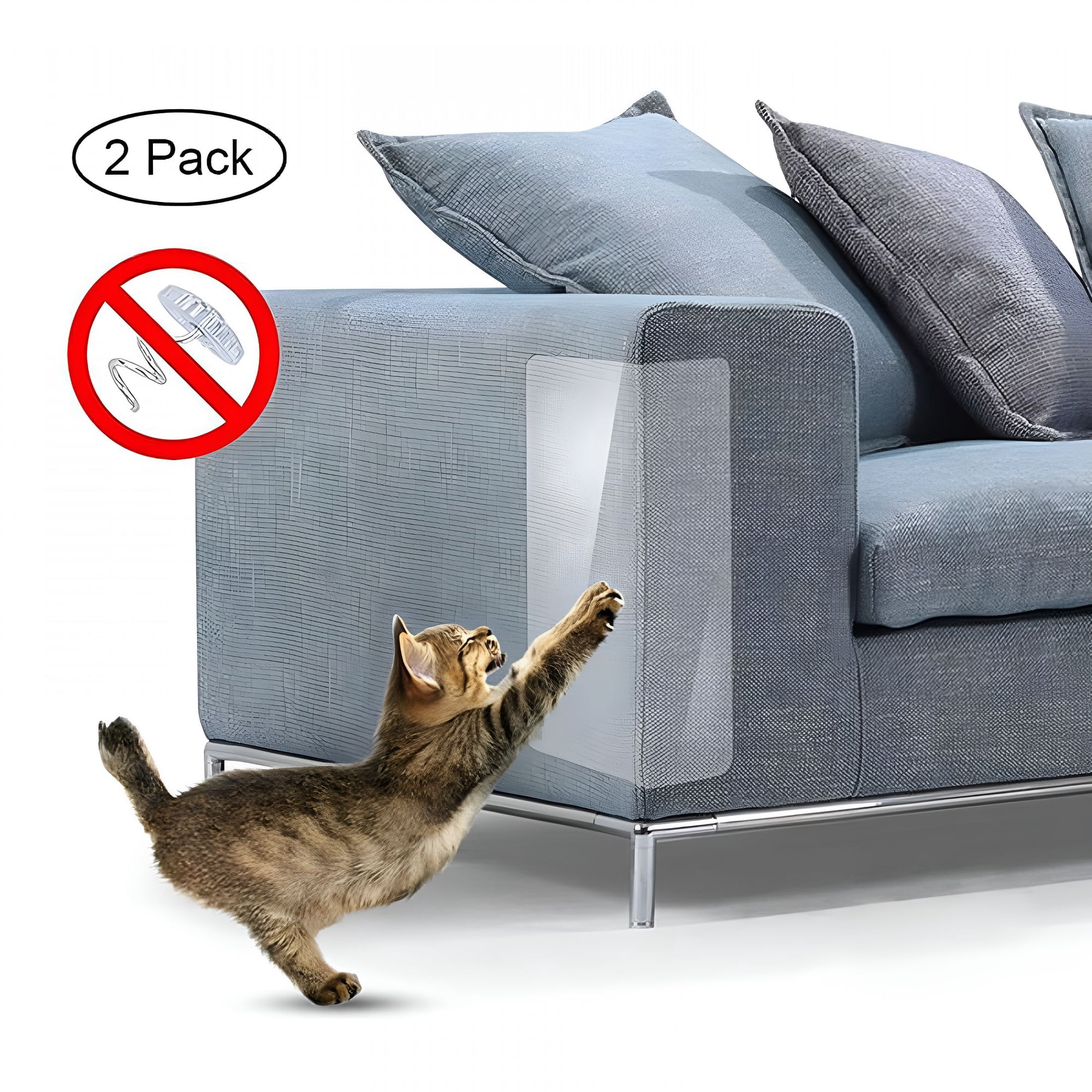 Florenta Couch Defender for Cats Stop Pets from Scratching Furniture Anti Scratch Mattress Protector Chair and Sofa Deterrent Guards Corners Scratch Cover Claw Proof Pads for Door and Wall