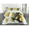 thumbnail image 3 of Ambesonne Modern Quilted Bedspread Set 3 Pcs, Skateboarder Sketchy Design, King Size, Multicolor, 3 of 5
