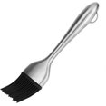 thumbnail image 2 of Cepillo de aceite para barbacoa, cepillo de repostería de silicona resistente al calor, herramienta para asar con mango de acero inoxidable para hornear, 20cm. Afortunado Sencillez, 2 of 5