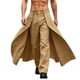 thumbnail image 2 of Ceisia Men's Gift Casual Fashion Solid Color Pocket Button High Waist Splice Trendy Versatile Straight Leg Pants, 2 of 8