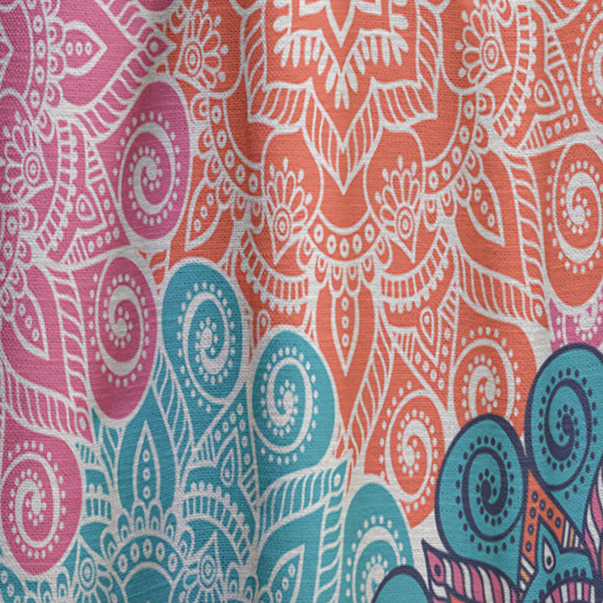 Designart 'Blossom Pink XXI' Bohemian & Eclectic Curtain Panel