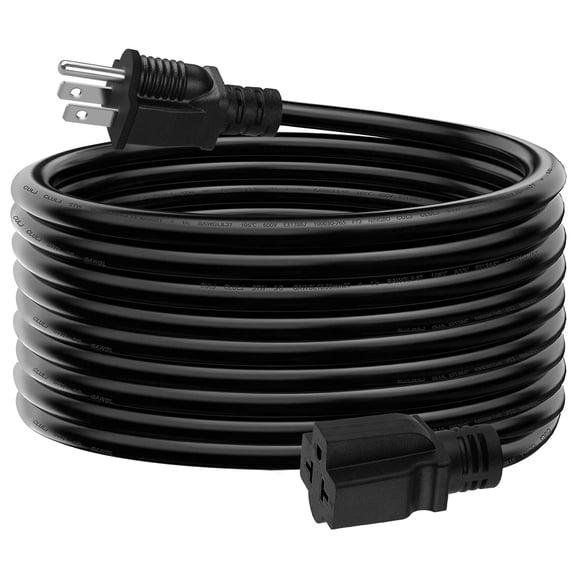 Cable de extensión LAKCZIO 12 AWG 15 A 15 pies con enchufes de 5-15 P a 20 A