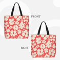 thumbnail image 2 of Easygdp Beige Flowers Bolsa Tote para Mujer, Bolso de Hombro para Trabajo, Playa, Viajes, Compras y Supermercado, 2 of 7