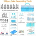 thumbnail image 4 of BSHAPPLUS® 236Pcs Cake Decorating Supplies Set,Cupcake Decorating Supplies with Storage Box,Blue Baking Supplies Tools,Piping Bags and Tips Set,Cake Pans,Frosting Bags,Icing Tips Pastry,Cake Scrapers, 4 of 10