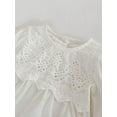 thumbnail image 6 of Seyurigaoka Newborn Baby Sisters Matching Clothes Lace Cutout Long Sleeves Romper/ Dress for Infant Toddler Girls, 6 of 9