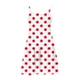thumbnail image 6 of FamilyThread Girls Polka Dot Sleeveless Dresses Spaghetti Strap Summer Swing Twirly Sundress A-Line Dress For 4-14Y, 6 of 7