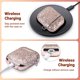 thumbnail image 5 of fundas para AirPods con purpurina rosa, funda protectora, accesorios a prueba de golpes con mosquetón, soporta carga inalámbrica [LED visible] para Apple AirPods 2 y 1, 5 of 5