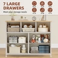 thumbnail image 5 of Eunos Dresser, 7-Drawer Fabric Storage Tower with Large Capacity Fabric Bins for Bedroom, Ash Grey, 5 of 7