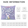 thumbnail image 5 of Happy Easter Pillow Covers 18x18 Inch  Buffalo Plaid Rabbit Bunny Hello Peeps Hip Hop Carrots Farmhouse Decorative Pillowcases for Home Sofa Couch Decoration, 5 of 5