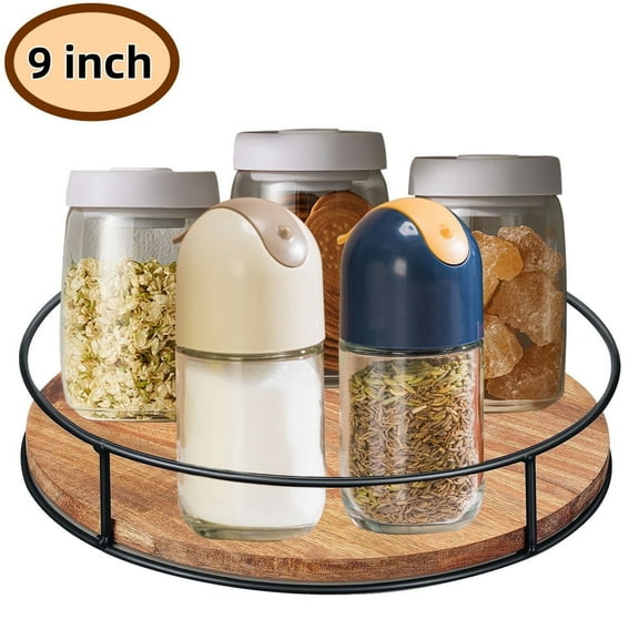 Lazy Susan for Table Top Turntable 9 inch Lazy Susan Organizer, Pantry Organizers and Storage for Cabinet, Kitchen Countertop, Spice Rack