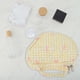 thumbnail image 4 of Bolsa de maquillaje con forma de corazón y patrón a cuadros para viajar, poliéster amarillo, 4 of 6