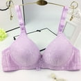 thumbnail image 4 of Sakmal Bra for Women Everyday Purple Lace Lightly Lined Adjustable Straps Wireless Bra Girls Bra, 4 of 7