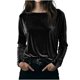 thumbnail image 2 of Karight Velvet Tops for Women Long Sleeve Crew Neck Tshirts Casual Loose Fit Tunic Blouses Elegant Party Dressy Outfits, 2 of 5