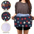 thumbnail image 3 of Yayeee Canvas Storage Basket with Handles for Shelves Fabric Bins Closet Organizer, Red White Stars, 3 of 8