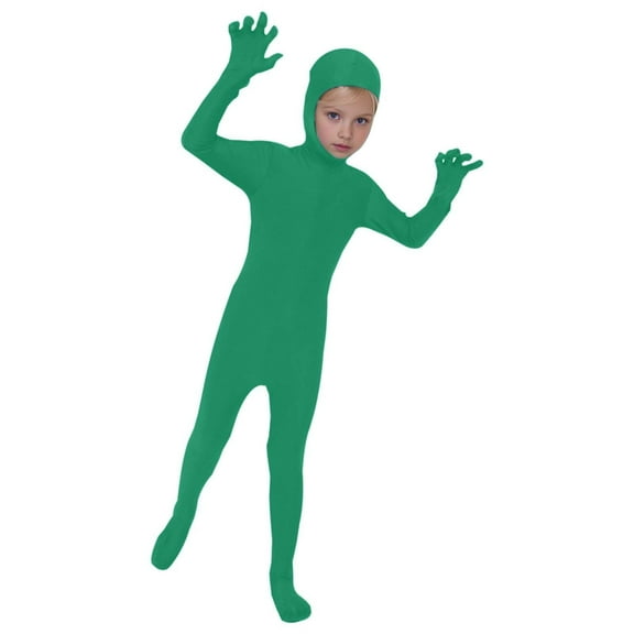 FINALGANG Boy Girl Romper Kids Solid Color Slim Fit Coverall Long Sleeve Hooded Jumpsuit For Stage Performance Wear Classic Onesie