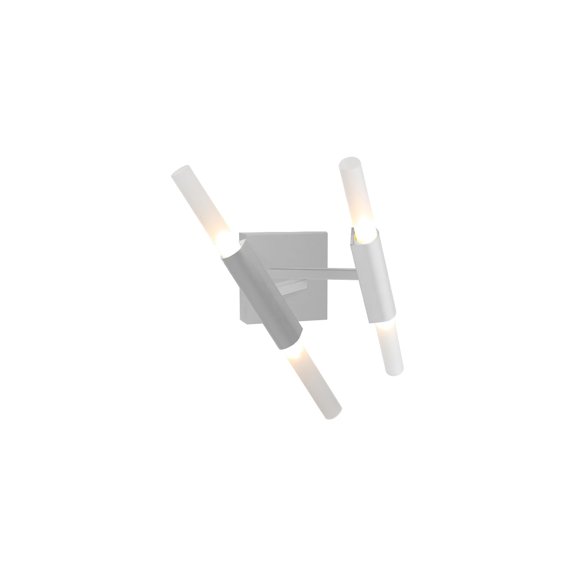 Avenue Lighting  San Vicente Collection matte chrome aluminum and frosted glass 2 light LED wall sconce - 10