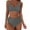 Gray, variant on Womens Bathing Suits Modest High Waisted Bikini Sets Cute 2 Piece Swim Suit Spaghetti Strap Ruched Swimsuits
