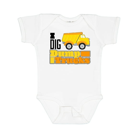 Inktastic I Dig Dump Trucks Boys or Girls Baby Bodysuit