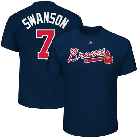 Dansby Swanson Atlanta Braves Majestic Youth Player Name & Number T-Shirt -