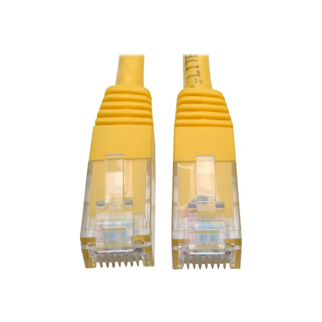 Eaton Tripp Lite Series Cat6 Gigabit Molded (UTP) Ethernet Cable (RJ45 M/M), PoE, Yellow, 7 ft. (2.13 m) - Patch cable - RJ-45 (M) to RJ-45 (M) - 7 ft - UTP - CAT 6 - IEEE 802.3ab/IEEE 802.5 - molded, stranded - yellow