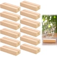 thumbnail image 1 of IONPSHG 12 Pcs Wood Place Card Holders, Table Number Holders, Sign Holders Card, Stands Table Menu Picture Card Holder, Mini Table Sign Holders for Number Signs Picture Wedding Parties Events (yellow), 1 of 7