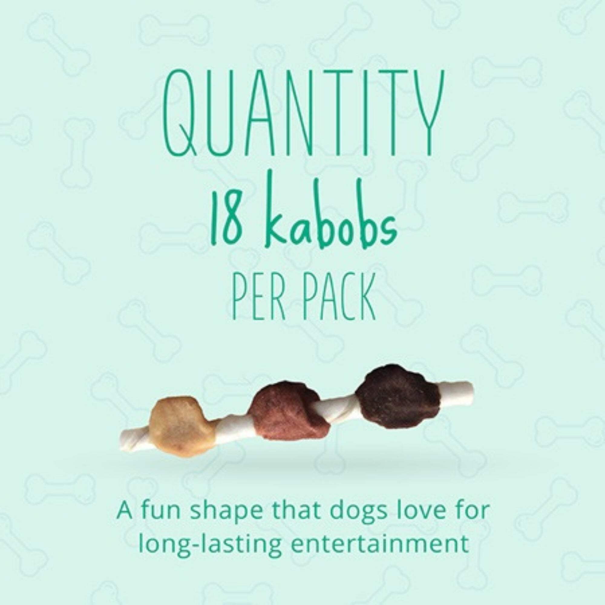 Better Belly Dental Kabobs, Highly Digestable Rawhide Dental Chews, 18 Count