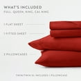 thumbnail image 4 of Ultra Soft Bed Sheets Set in Christmas Red for Twin Size Bedding by Comfort Canopy, 4 of 14