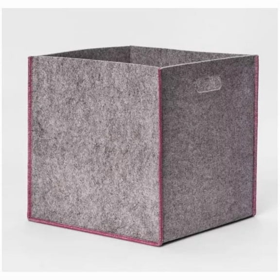 Storage Bin in Gray - 13" x 13" x 13"