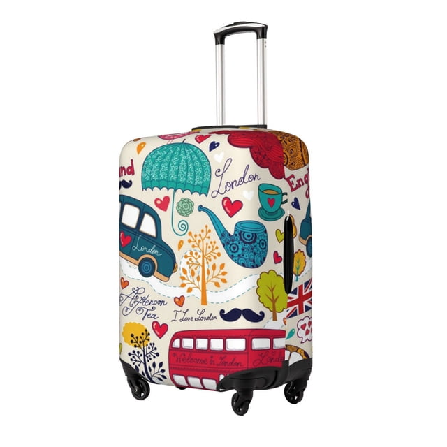 Fotbe London Symbols Funda Protectora para Equipaje, Antirrayones y Resistente a la Suciedad, Compatible con Maletas de 18 a 32 Pulgadas-Large
