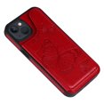 thumbnail image 5 of iPhone 13 Case,Dteck Butterfly Pattern Magnetic Leather Card Holder Wallet Case Shockproof Rubber Hybrid Kickstand Cover for iPhone 13,Red, 5 of 5