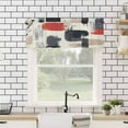 thumbnail image 4 of nqOlkjepod Black Abstract Farmhouse Short Window Curtain Valances, Geometric Grey Oil Painting Art Rod Pocket Kitchen Valances for Living Room Bedroom Bathroom Cafe, 1 Panel - 60" x 18", 4 of 8