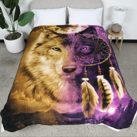 Wolf Print Blankets