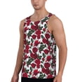 thumbnail image 2 of Fotbe Rose Flowers Pattern Men's Quick Dry Workout Tank Top Gym Muscle Tee Fitness Bodybuilding Sleeveless T Shirt Breathable Workout Shirt-XX-Large, 2 of 9