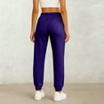 thumbnail image 3 of Lumtrix Women Athletic Joggers Baggy Sweatpants Lightweight Casual Comfy Trousers with Pockets High Waisted Drawstring Pants Purple M, 3 of 4